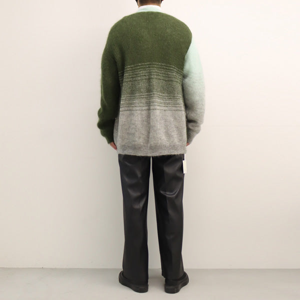 WO/NY MOHAIR GRADATION ZIP CARDIGAN
