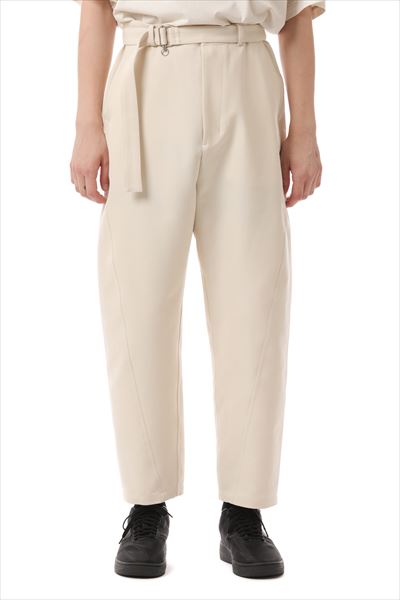 CO DOUBLE CLOTH BELTED BALLOON TROUSERS