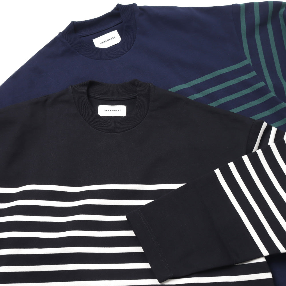 BOX Tee LONG SLEEVES ORGANIC COTTON BORDER