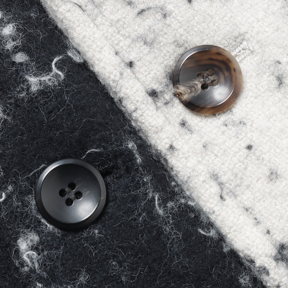 SPLASHED TWEED HALF COAT