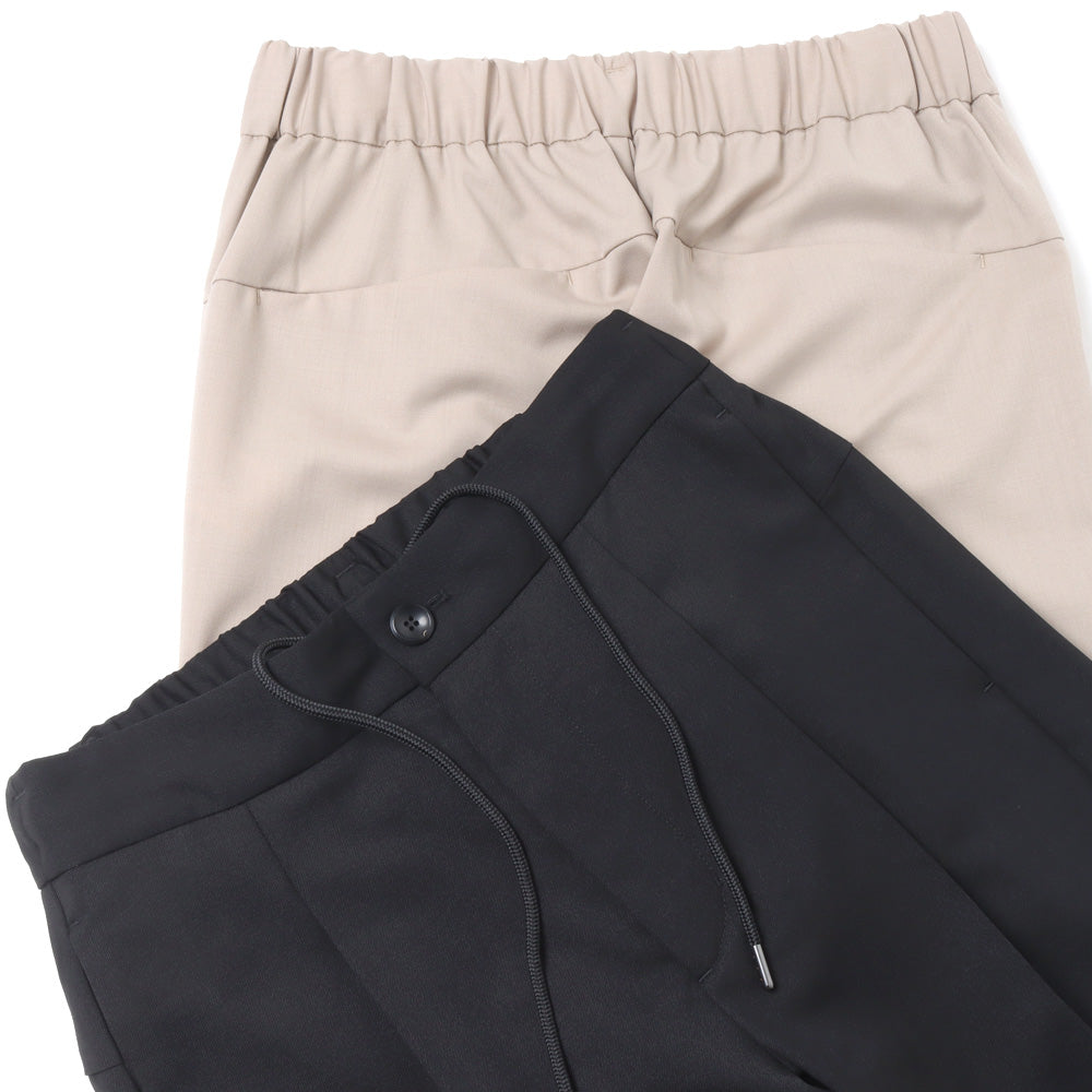 WO/PE STRETCH GABARDINE TAPERED FIT EASY TROUSERS