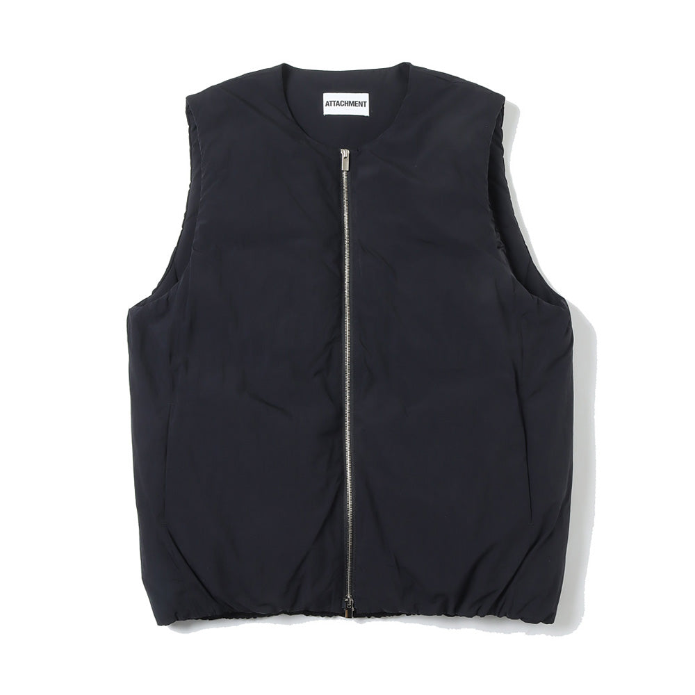 NY TAFFETA COLLARLESS DOWN VEST