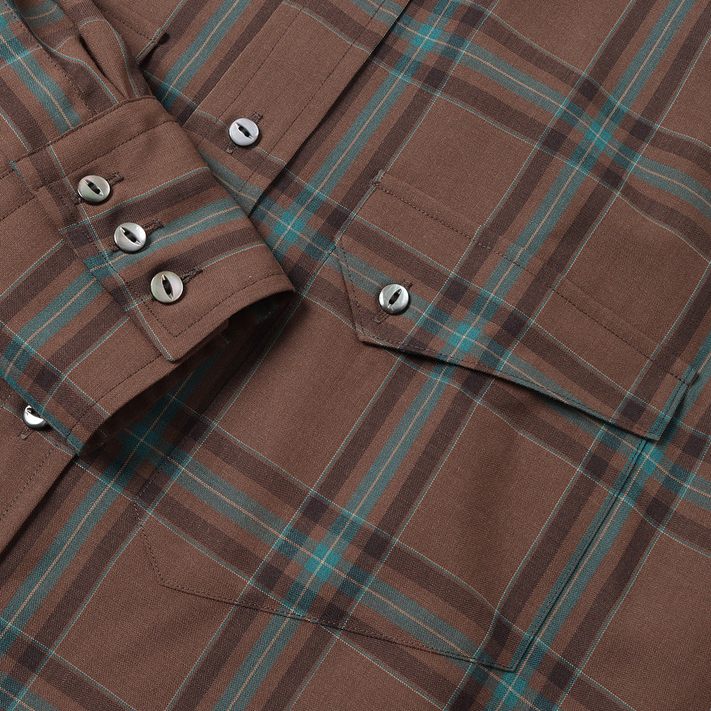HYPER BIG WATER REPELLENT CHECK LONG HORN WEATERN SHIRTS