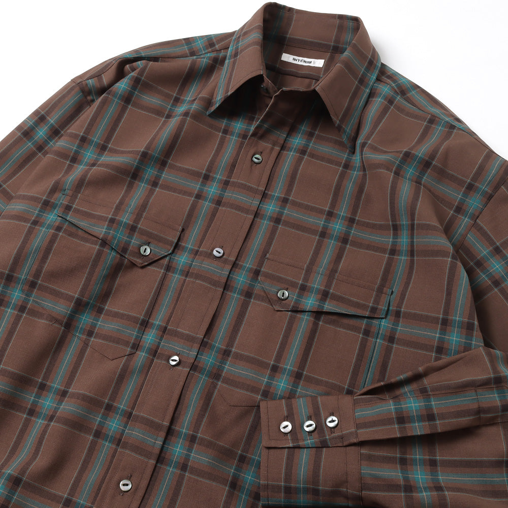HYPER BIG WATER REPELLENT CHECK LONG HORN WEATERN SHIRTS