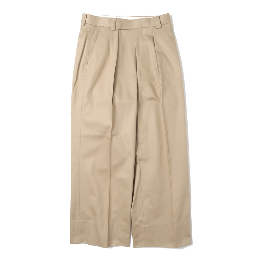 FRENCH ARMY CHINO 1-TUCK BAGGY SLACKS