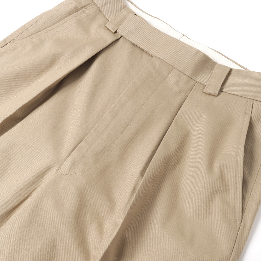 FRENCH ARMY CHINO 1-TUCK BAGGY SLACKS