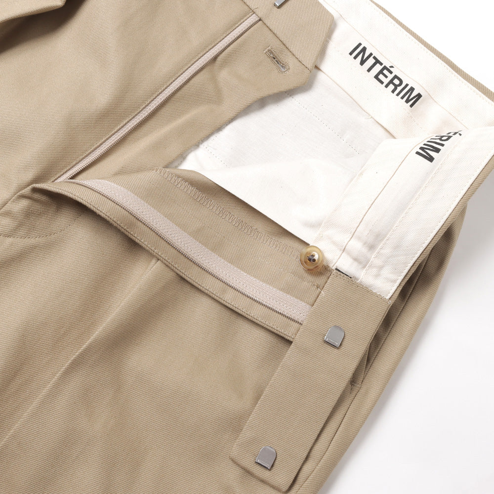 FRENCH ARMY CHINO 1-TUCK BAGGY SLACKS