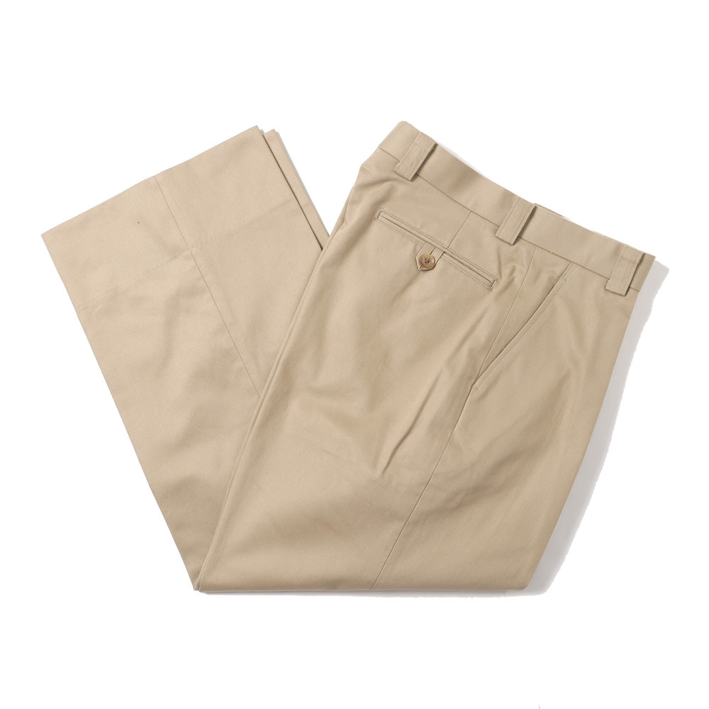 FRENCH ARMY CHINO 1-TUCK BAGGY SLACKS