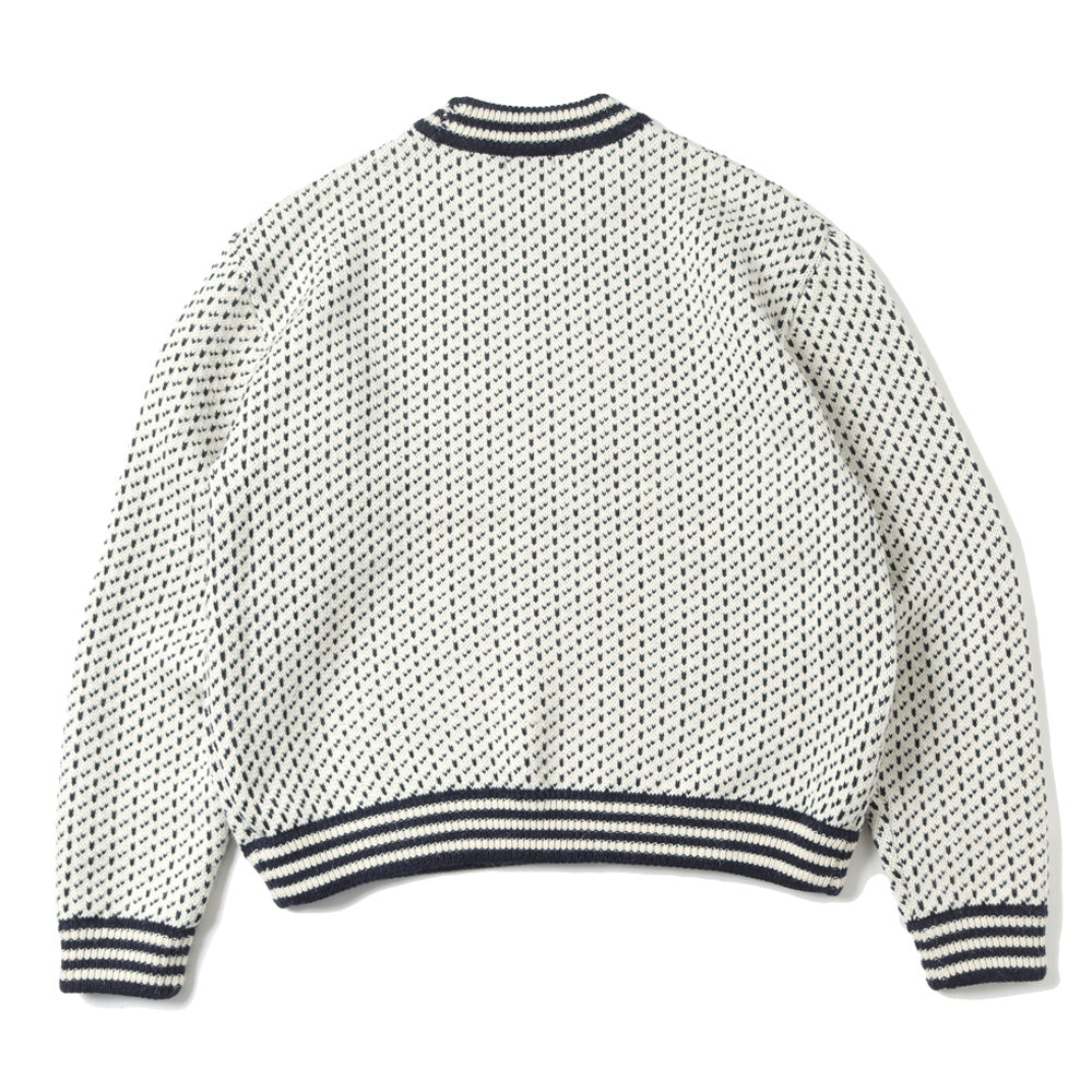 80s ALPACA BIRDS EYE HEAVY CREW SWEATER