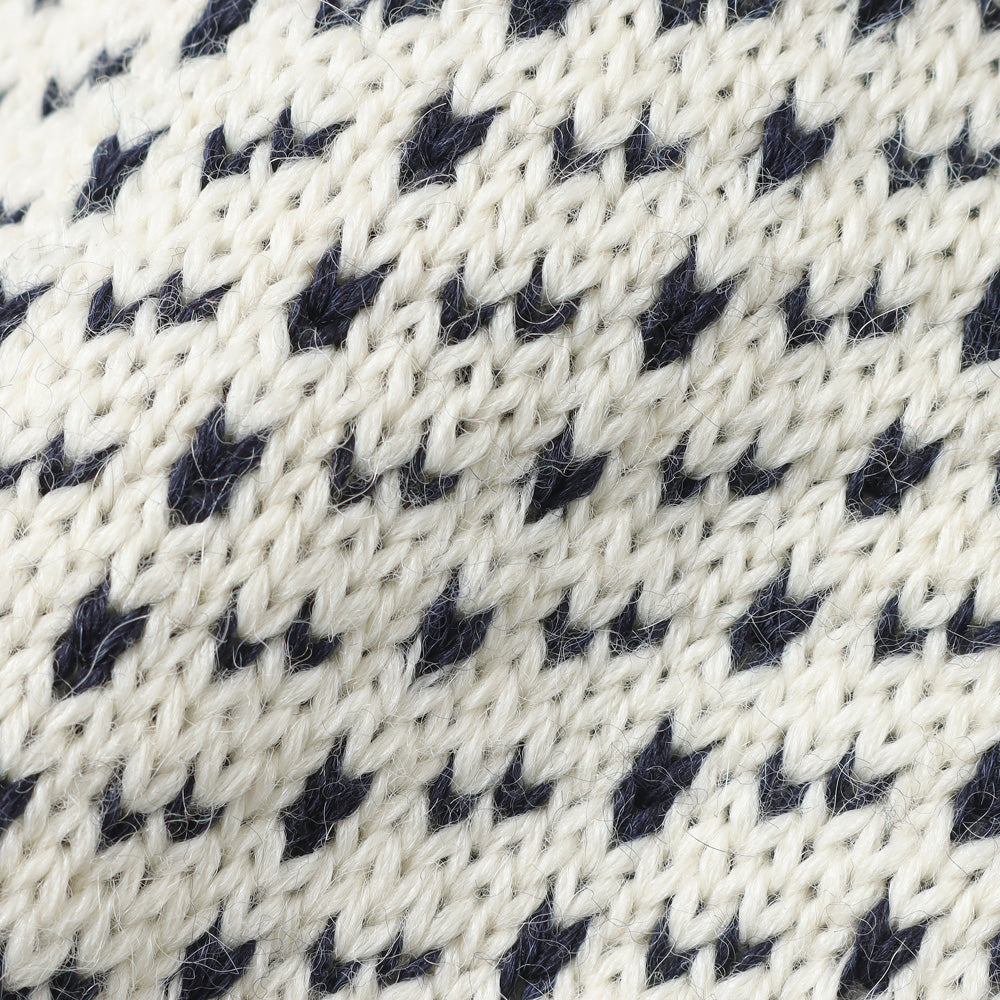 80s ALPACA BIRDS EYE HEAVY CREW SWEATER