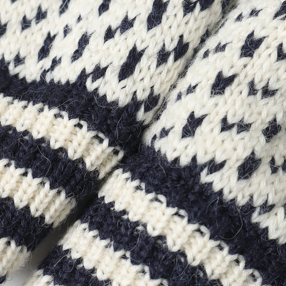 80s ALPACA BIRDS EYE HEAVY CREW SWEATER