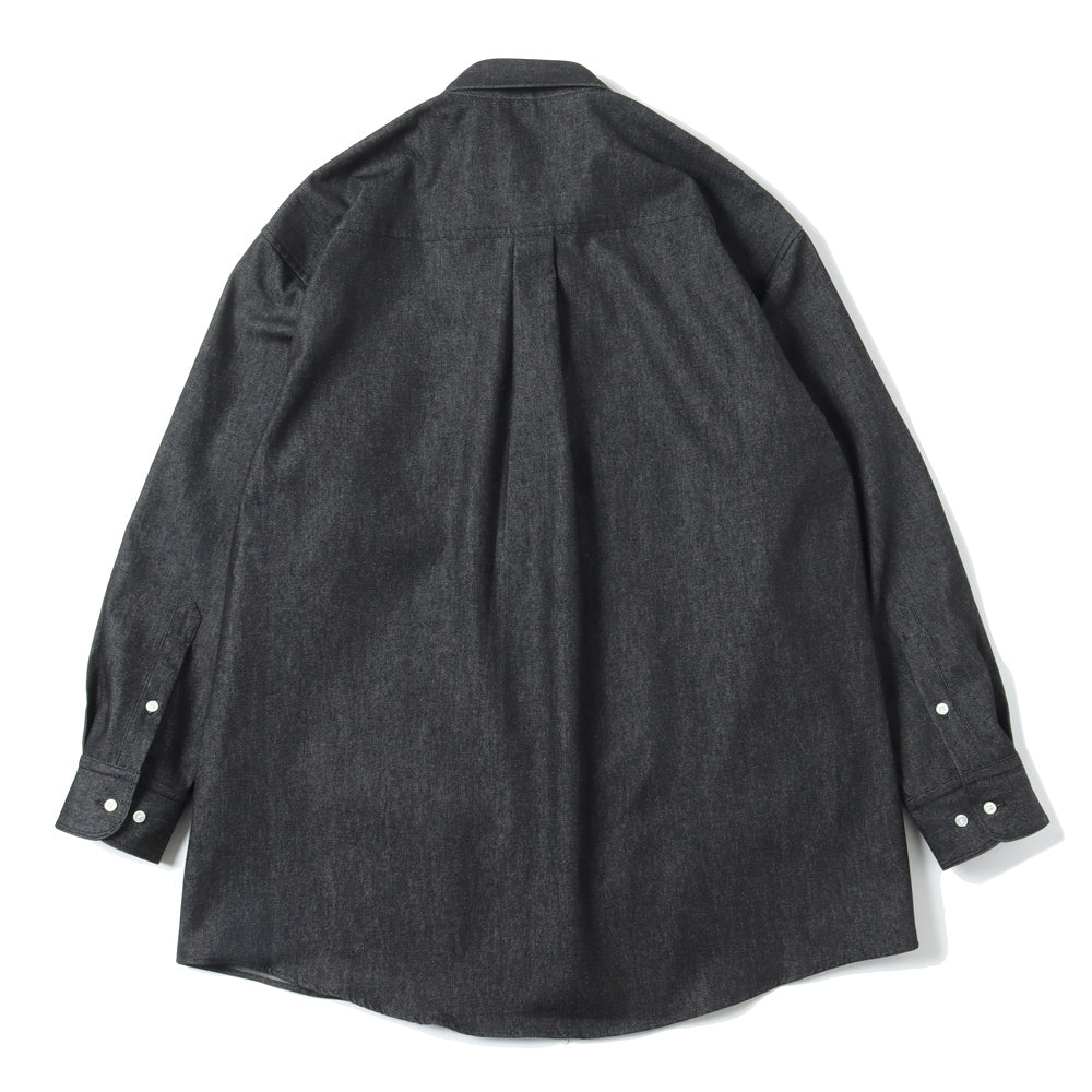 INTERIM(インテリム) 90s FIT UK BLACK DENIM BUTTON DOWN SHIRT Area