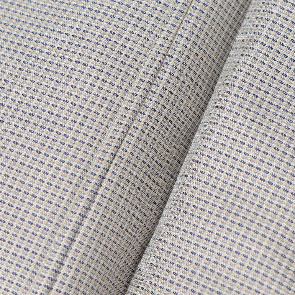 HYPER BIG COTTON SILK LATTICE STAND COLLAR SHIRT