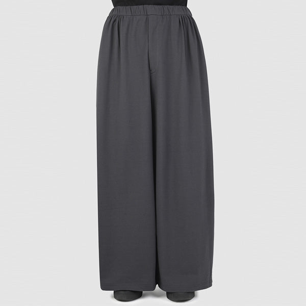 LAD MUSICIAN-GATHER WIDE STRAIGHT PANTS-gray