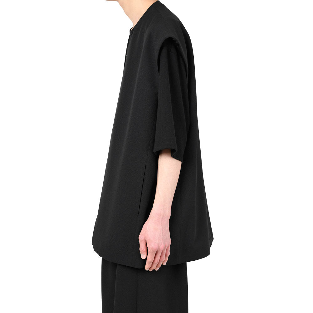 POLYESTER TROPICAL SLEEVELESS JACKET