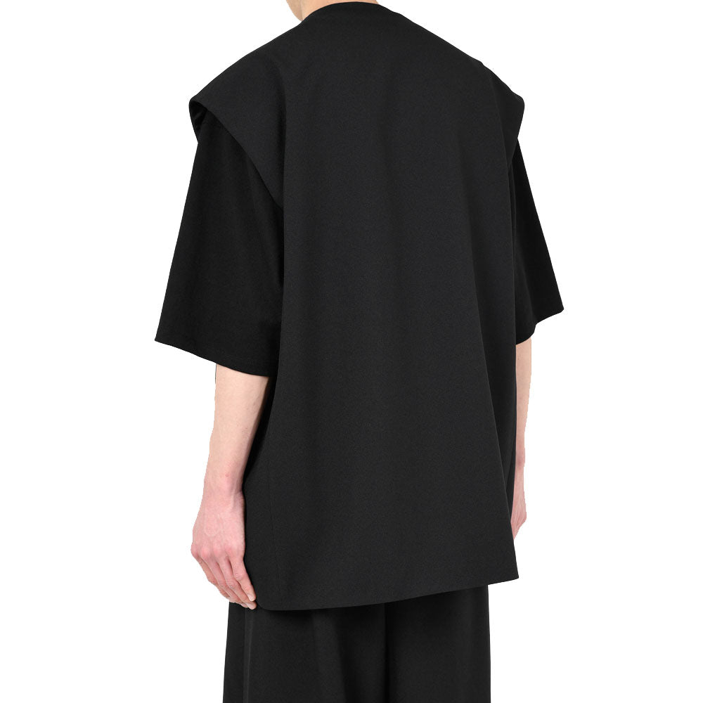 POLYESTER TROPICAL SLEEVELESS JACKET