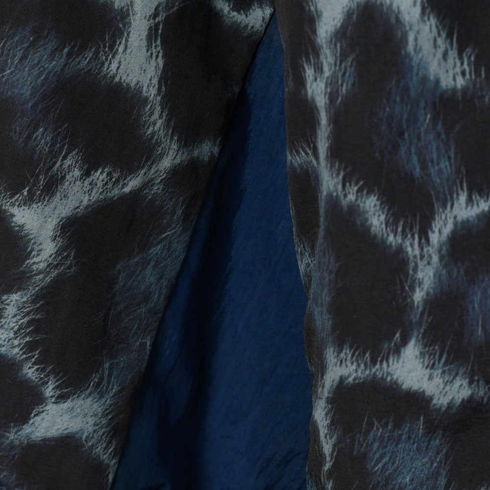 STAND COLLAR BLOUSON NYLON WASHER INKJET LEOPARD