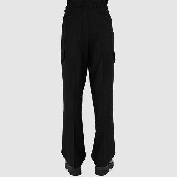 WOOL GABARDINE 2TUCK CARGO SLACKS