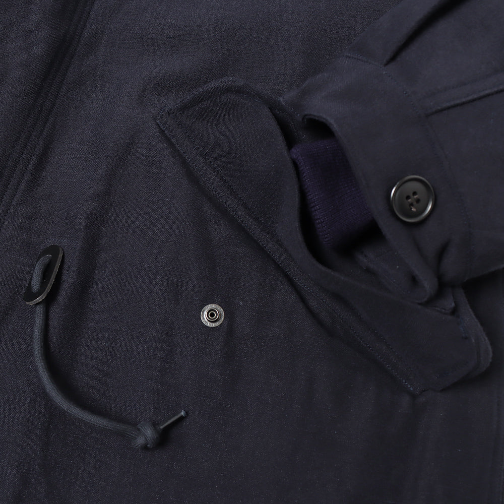 MODS PARKA WOOL LINEN BACK SATIN