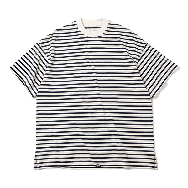 MARKAWARE-BOX Tee S/S ORGANIC COTTON BORDER-ecru