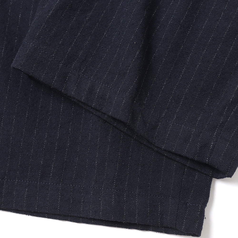 COCOON FIT EASY PANTS WOOL SILK STRIPE