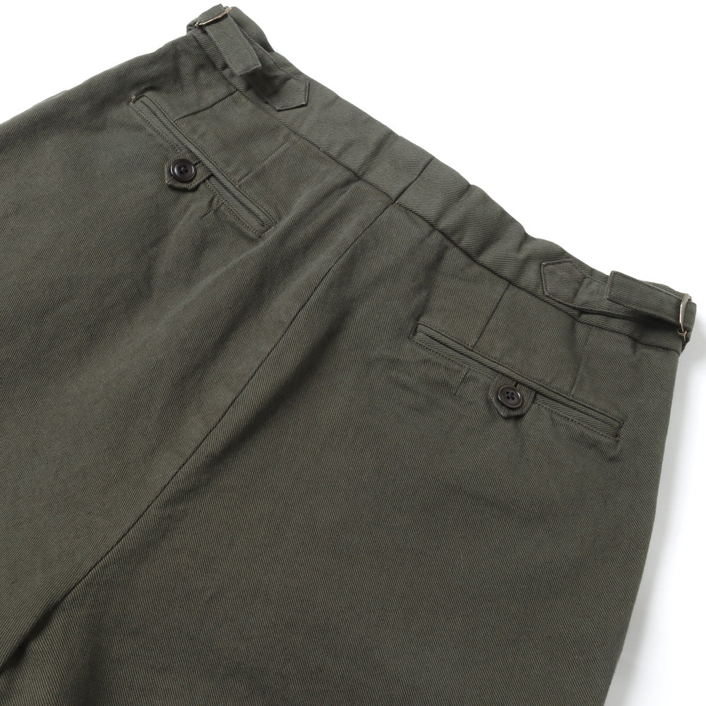 OFFICER PANTS 2TUCK WIDE ORGANIC COTTON DRILL