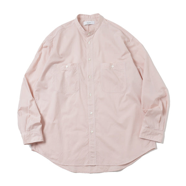 marka - BAND COLLAR WORK SHIRT ORGANIC COTTON POPLIN