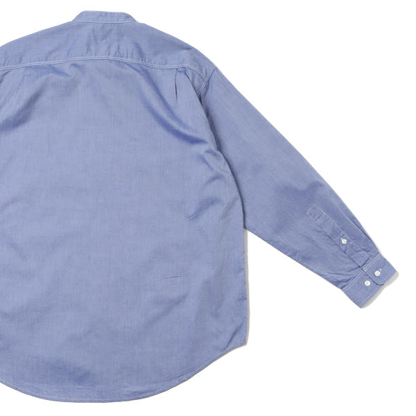 marka - BAND COLLAR WORK SHIRT ORGANIC COTTON POPLIN