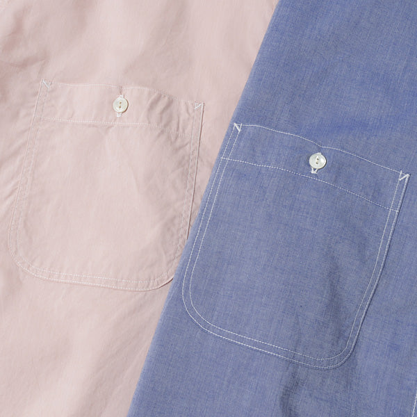 marka - BAND COLLAR WORK SHIRT ORGANIC COTTON POPLIN