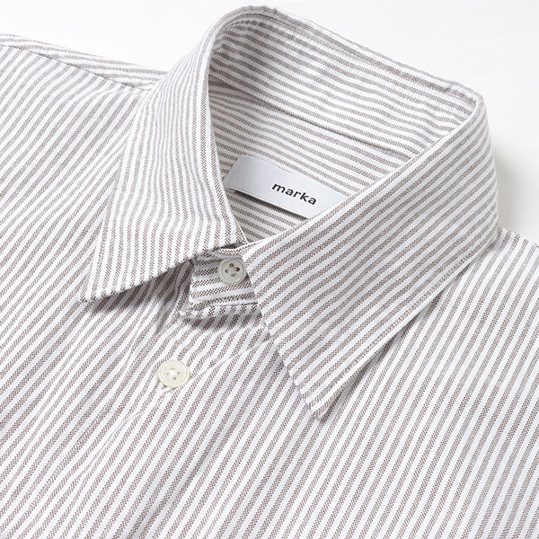 marka-WIDE SHIRT S/S ORGANIC COTTON OXFORD STRIPE