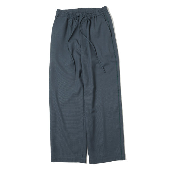 SIDE PIPING EASY PANTS RECYCLE POLYESTER WOOL MESH