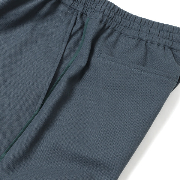 SIDE PIPING EASY PANTS RECYCLE POLYESTER WOOL MESH