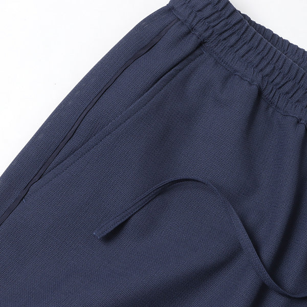SIDE PIPING EASY PANTS RECYCLE POLYESTER WOOL MESH