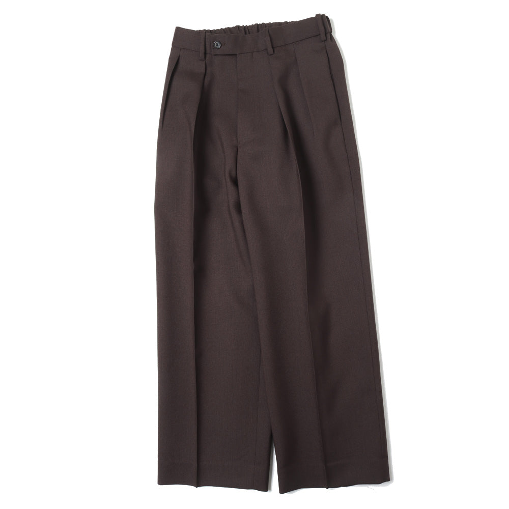 DOUBLE PLEATED TROUSERS ORGANIC WOOL HEAVY TROPICAL
