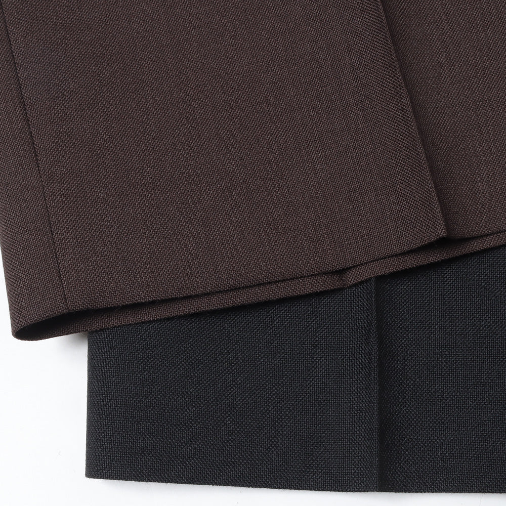 DOUBLE PLEATED TROUSERS ORGANIC WOOL HEAVY TROPICAL