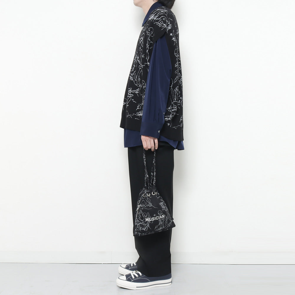 WOOL WJQ KNIT BIG VEST