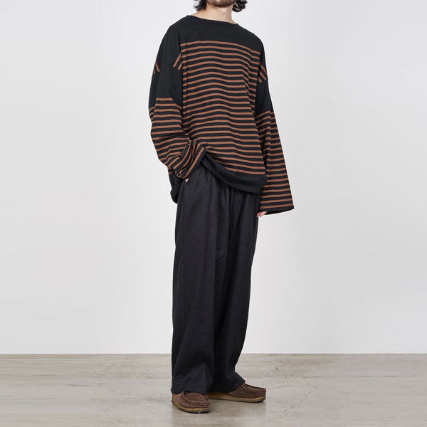 BASQUE SHIRT ORGANIC COTTON PANEL BORDER